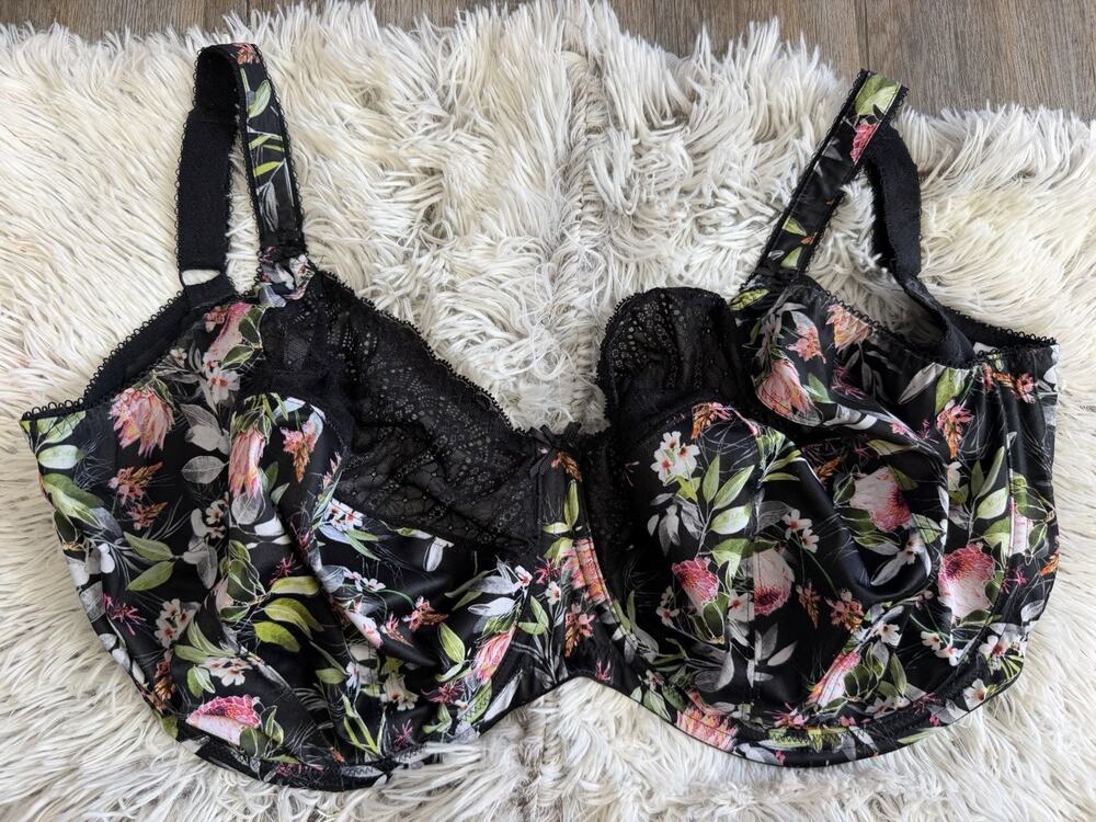ELOMI Mariella Bra EL4420-PAR Underwire Unpadded Lace Floral 36K Multicolor